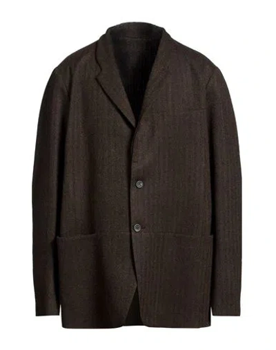 Sease Man Jacket Dark Brown Size 46 Virgin Wool