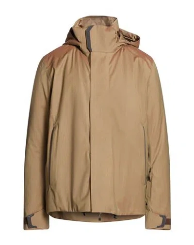 Sease Man Jacket Khaki Size 3xl Virgin Wool, Bio Nylon In Brown