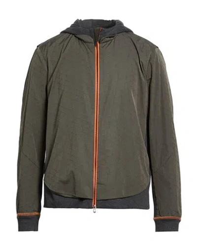 Sease Man Jacket Khaki Size 44 Nylon, Polyester In Gray