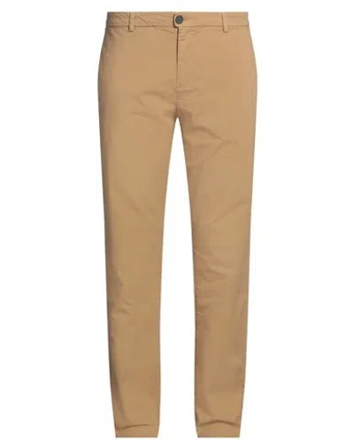Sease Man Pants Camel Size 38 Cotton, Elastane In Beige