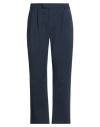 Sease Man Pants Navy Size Xl Cotton, Elastane In Blue