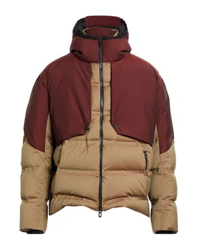 Sease Man Puffer Brown Size Xxl Wool, Nylon
