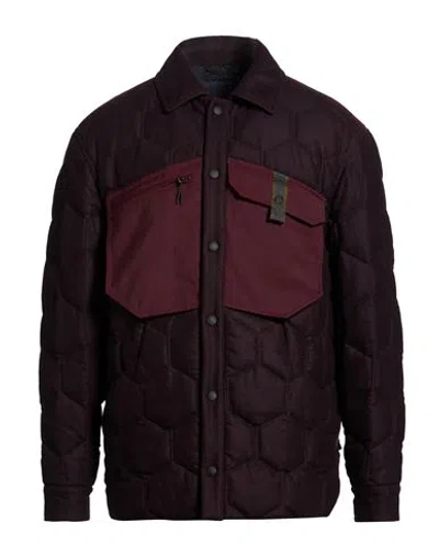 Sease Man Puffer Burgundy Size 3xl Virgin Wool, Bio Nylon In Red