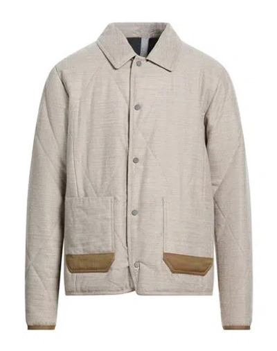 Sease Man Puffer Light Grey Size 3xl Virgin Wool, Polyamide, Polyester In Gray