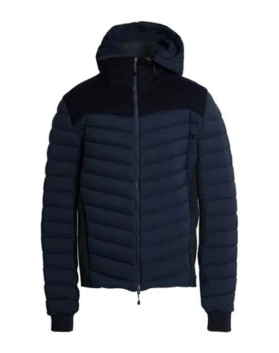 Sease Man Puffer Midnight Blue Size Xxl Polyamide, Elastane, Wool, Cashmere