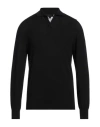 Sease Man Sweater Black Size S Merino Wool In Black