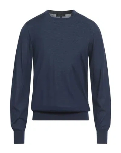 Sease Man Sweater Navy Size L Cashmere, Silk