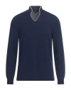 Sease Man Sweater Navy Size Xxl Cashmere In Blue