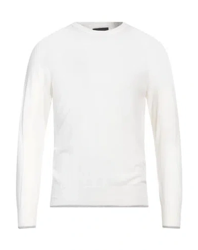 Sease Man Sweater Off White Size L Virgin Wool