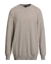 Sease Man Sweater Taupe Size Xxl Cashmere In Gray