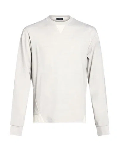 Sease Man Sweatshirt Light Grey Size L Virgin Wool, Polyamide In Gray