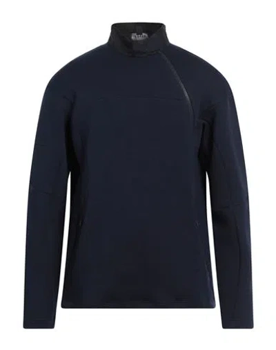 Sease Man Sweatshirt Navy Size 46 Virgin Wool, Polyester, Cotton