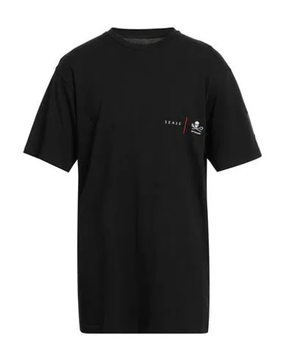 Sease Man T-shirt Black Size Xxl Cotton