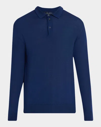 Sease Men & Apos;s Cashmere Fine Knit Polo-neck Sweater In Dark Blue