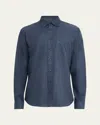 Sease Men's Camicia Classica Cotton Button-down Shirt In Blue
