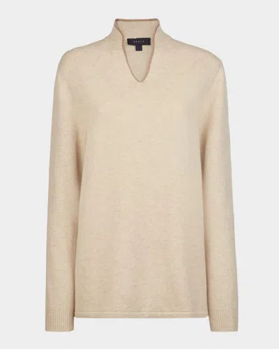 Sease Men's Ellen Pull Cashmere V-neck Sweater In Gold