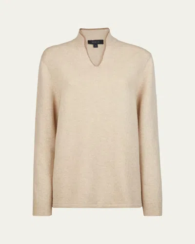 Sease Men's Ellen Pull Cashmere V-neck Sweater In Oyster