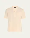 Sease Men's Fish Tail V-neck Pocket Polo Shirt In Bellini