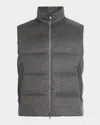 Sease Men's Insulated Cashmere Reversible Vest In Gray