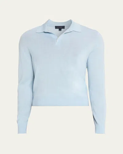 Sease Men's Lasca V-neck Polo Sweater In Blue