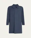 Sease Men's Lifetime Concealed-zip Raincoat In Navyblue