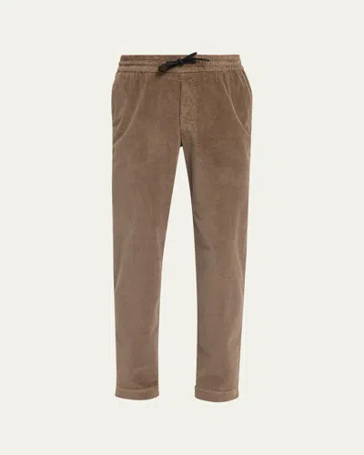 Sease Men's Mindset Corduroy Drawstring Trousers In Brown
