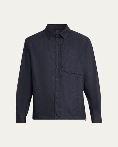Sease Men's New Gate Drawstring Shirt In Blue