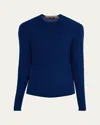Sease Men's Paneled Waffle-knit Sweater In Navyblue