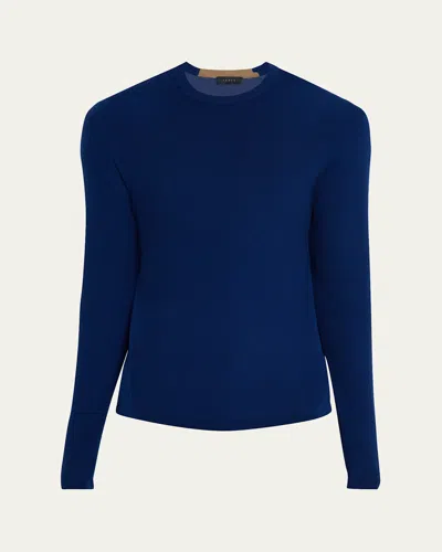 Sease Men's Paneled Waffle-knit Sweater In Navyblue
