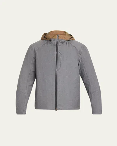 Sease Men's Summer Balma Waterproof Hooded Jacket In Gray