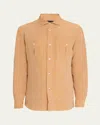 Sease Men's Sunrise Saharan Linen Casual Button-down Shirt In Sunrise