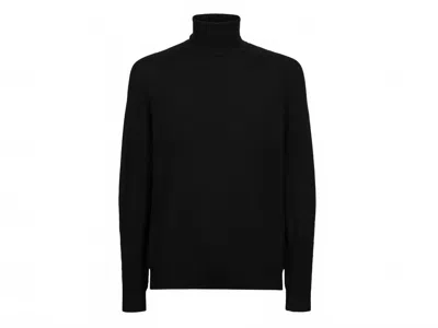 Sease Men's Ultra Fine Wish Virgin Wool Turtle Neck Sweater In Black