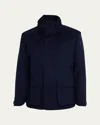 Sease Men's Uptown Padded Cashmere Parka Jacket In Blue