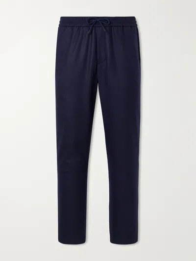 Sease Mindset Straight-leg Stretch Virgin Wool-flannel Trousers In Blue