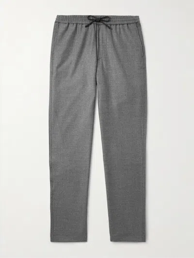 Sease Mindset Straight-leg Stretch Virgin Wool-flannel Trousers In Gray