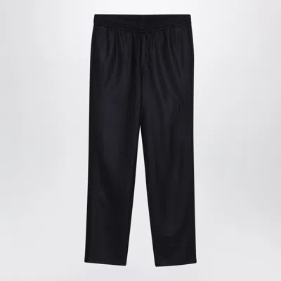 Sease Navy Blue Mindset Trousers In Wool Flannel