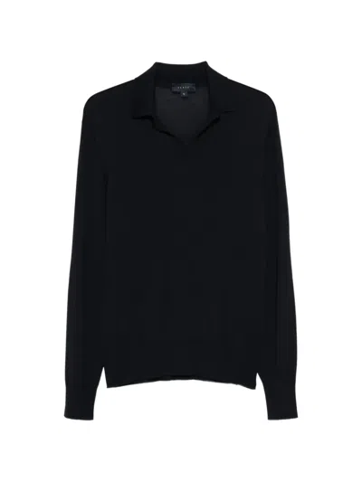 Sease Open-collar Wool Sweater In Animal Print