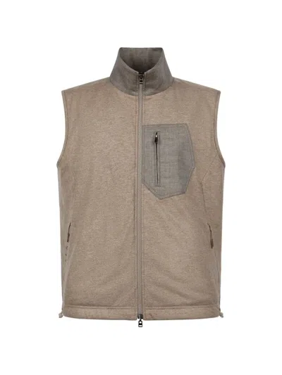 Sease `padded Explorer` Vest In Brown
