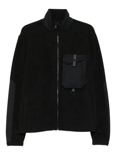 Sease Pile Explorer Fleece Zip-up Pocket Jacket In Gray