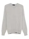 Sease Ribbed-panel Sweater In Gray