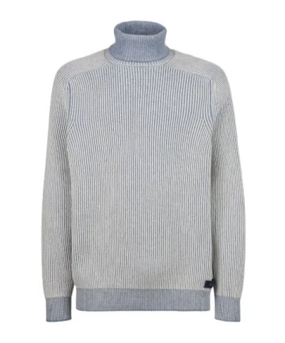 Sease Ribbed Reversible Turtleneck Sweater In Multi