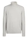 Sease Turtle Coarsehair Grey Cashmere Sweater In Gray
