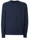 Sease Men's Cashmere Coarsehair Crewneck Sweater In Blue