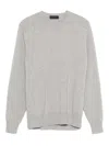 Sease Ribbed-panel Sweater In Gray