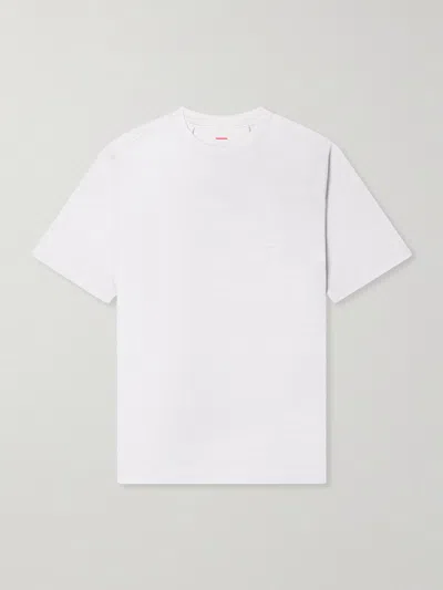 Sease Runner Logo-print Merino Wool T-shirt In White