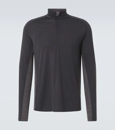 Sease Runner Virgin Wool Half-zip Sweater In Grey