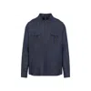 Sease Denim Overshirt With Shoulder-epaulettes In Blue