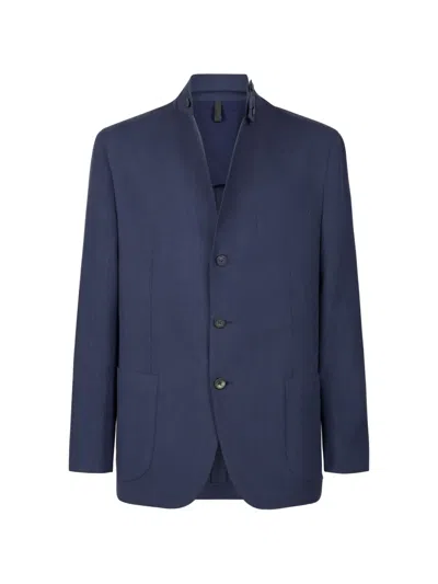 Sease Single-breasted Patch-pocket Blazer In Blue