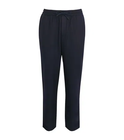 Sease Stretch-virgin Wool Mindset Drawstring Trousers In Black