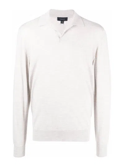 Sease `lasca` V-neck Sweater In Light Grey